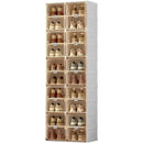 Axyaa Shoe Storage Box: Folding Organizer Rack with Magnetic Clear Door