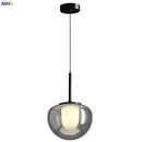 Axyaa Gray Glass LED Pendant Lights 5w Indoor Decor Modern Hanging Lamp