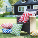 Axyaa Colorful Waterproof Outdoor Cushion Cover Striped Wave Durable Pillow Case