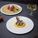 Axyaa Solid Color Pearl Dot Ceramic Sushi Dessert Steak Plate Set for Molecular Cuisine
