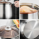 Axyaa Stainless Steel Large Capacity Soup Pot for Induction Gas Stove