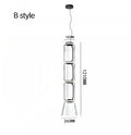 Axyaa Nordic Glass LED Pendant Lamps: Minimalist Black Chandelier for Dining & Living Room