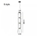 Axyaa Nordic Glass LED Pendant Lamps: Minimalist Black Chandelier for Dining & Living Room