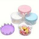 Axyaa Wavy Edge Round Storage Box Set - Multi-color DIY Plastic Organizer