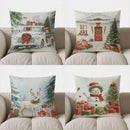 Axyaa Christmas Truck Gifts Decorative Pillow Cover for Sofa Bedroom Car