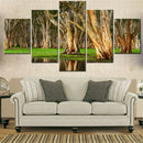 5-Piece Axyaa Forest Landscape Canvas Wall Art Set