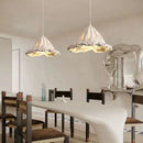 Axyaa Resin Lotus Leaf Pendant Light for Home Decor and Lighting