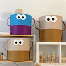 Axyaa Big Eye Laundry Basket: Foldable Hamper for Bathroom Storage & Kids' Toys