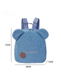 Axyaa Kids Plush Teddy Bear Backpack Children's Small Bear Ear Fashion Bag