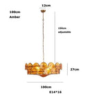 Axyaa French Retro Glass Pendant Light for Stylish Home Decor