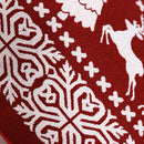 Axyaa Red Snowflake Cushion Cover - Christmas Sofa Pillowcase