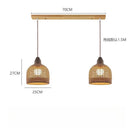 Axyaa Rattan Hanging Chandelier Light Fixture - Japanese Pendant Lamp