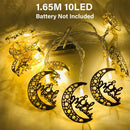 Axyaa Moon Star LED String Lights Eid Ramadan Home Decoration Party Supplies