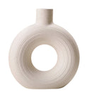 Axyaa Nordic Art Ceramic Vase Creative Hydroponic Dried Flower Plug White Ornament