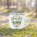 Axyaa Adventure Campfire Party Camping Mug - Mountain Handle Cup Gifts for Camper