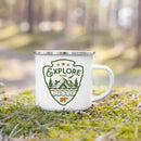 Axyaa Adventure Campfire Party Camping Mug - Mountain Handle Cup Gifts for Camper
