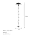 Axyaa Pleated Fabric LED Floor Lamp for Modern Living Room Decor