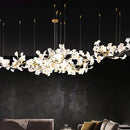 Axyaa Ginkgo Leaves Ceramic Chandelier LED Pendant Light