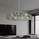 Axyaa Gold Chandelier with Butterfly Glass Shade - Luxury Lighting for Home & Hotel