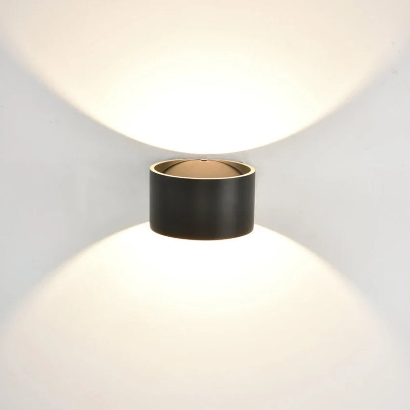Axyaa Aluminum LED Wall Lamps for Bedroom, Living Room, and Corridor - Round Indoor Wall Lights