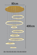 Axyaa Staircase Chandeliers LED Pendant Light for Modern Home Decor
