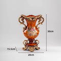 Axyaa Retro Vase with Simulated Flowers for Home and Living Room Decor