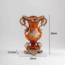 Axyaa Retro Vase with Simulated Flowers for Home and Living Room Decor