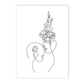 Minimalist Axyaa Mother and Child Wall Art Print for Home Decor