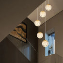 Axyaa LED Pendant Staircase Chandeliers for Living Room - Modern Indoor Hanging Light