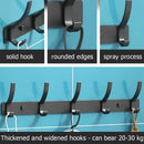 Axyaa Black White Folding Robe Hooks Towel Hanger Wall Rack for Bathroom & Kitchen