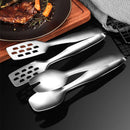 Axyaa Stainless Steel BBQ Tongs No-slip Grill Clips Steak Clamps Kitchen Accessories