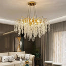 Axyaa Crystal Chandeliers: Elegant Home Villa Ceiling Pendant Lamps