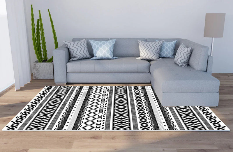 Axyaa Geometric Print Carpet for Boho Home Decor
