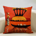 Axyaa African National Style Linen Cushion Cover 45x45cm for Sofa Decor and Artistic Home Decor