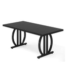 Axyaa 63-Inch Dining Table: Modern Industrial Style for 4-6 People, Heavy-Duty Metal Frame