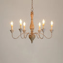 Axyaa French Vintage Wooden Chandelier for Home and Commercial Spaces