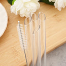 Axyaa Glass Straws: Straight Boba Bubble Tea Milk Smoothies Bar Accessories