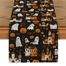 Axyaa Halloween Pumpkin Head Table Runner Dining Table Decorations