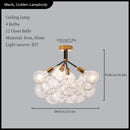 Axyaa Glass Ball Ceiling Chandelier for Modern Room Decor