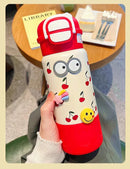 Axyaa Kids Stainless Steel Animal Thermos Water Bottle with Straw