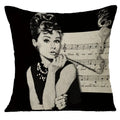 Audrey Hepburn Plush Cushion Cover by Axyaa - Home Decor Sofa Pillow Cover