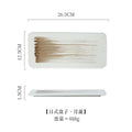 Axyaa Rectangular Ceramic Sushi & BBQ Plate - Restaurant Quality & Creative