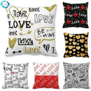 Heart Print Pillowcase for Home Decor by Axyaa - Love Cushion Cover