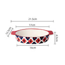 Axyaa Ceramic Oval Baking Dish Pan with Handle - Kitchen Roasting Lasagna and Cheese Pan
