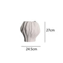 Axyaa Irregular Stripes Ceramic Vase for Home Decoration and Flower Arrangement