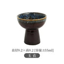 Axyaa Tall Feet Snack Bowl - Retro Ceramic Dessert Plate for Restaurant Tableware
