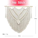 Bohemian Style Handwoven Tassel Cotton Tapestry by Axyaa for Home Decor