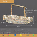 Axyaa Clear Crystal Chandelier: Nordic Luxury Hanging Lamp for Living Room and Dining Table