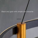 Axyaa Black Ring LED Pendant Lamp for Dining Living Room Kitchen Island, Chandelier Lighting