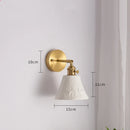 Axyaa Elk Ceramic Lampshade LED Wall Sconce, Nordic Modern Lighting for Bedroom, Bathroom